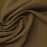Polyester Stretch Knit Fabric, 240 gsm, 160 cm — Khaki — photo 2