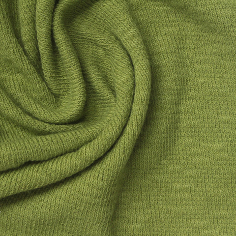 Olive Rib Knit, Cotton