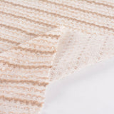 Striped Acrylic Polyester Blend Knit Fabric, 216 gsm, 150 cm — White — photo 2