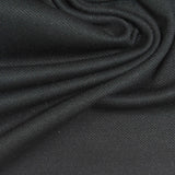 Viscose Nylon Stretch Interlock Knit Fabric, 310 gsm, 160 cm — Black — photo 2