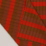 Red Horizontal-Stripe Rib Knit, Poly-Viscose — photo 2