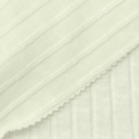 Brushed Viscose Polyester Stretch Rib Knit Fabric, 230 gsm, 160 cm — Yellow