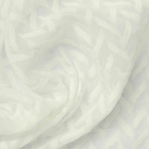 Cream Zigzag Jacquard, Polyester