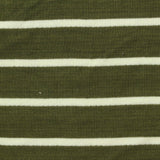 Olive Stripes French Terry, Viscose — photo 2