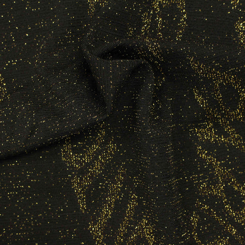 Gold Flecks Interlock Knit, Polyester