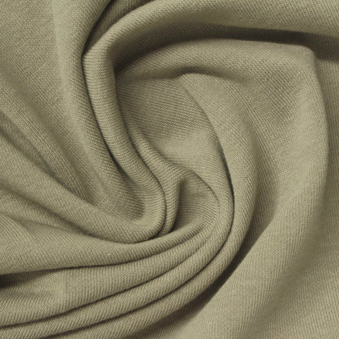 Cotton Polyester French Terry Fabric, 180 gsm, 180 cm — Khaki