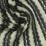 Black Vertical-Stripe Warp Knit, Polyester — photo 2
