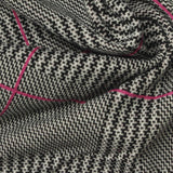 Black Houndstooth Jacquard, Poly-Viscose — photo 2
