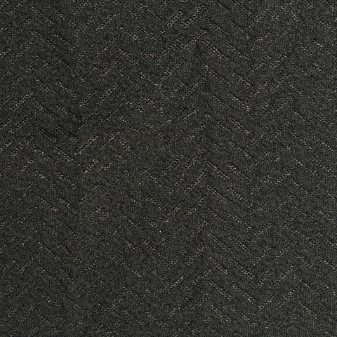 Dark Grey Geometric Linen-Look, Polyester, 300 gsm