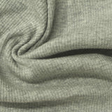 Heathered Grey Marl Rib Knit, Cotton — photo 2