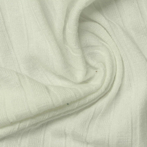 Viscose Polyester Stretch Rib Knit Fabric, 240 gsm, 150 cm — Beige