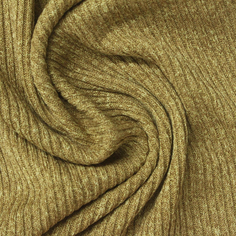 Brown Fine-Marl Rib Knit, Polyester