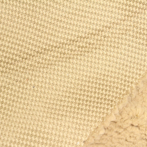 100% Polyester Sherpa Fleece Fabric, 230 gsm, 150 cm — Khaki