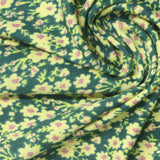 Yellow Flowers Jersey Knit, Polyester — photo 2