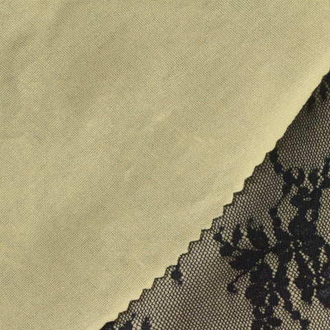 Black Floral Lace, 230 gsm