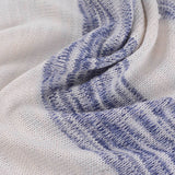 White Vertical-Stripe Jersey Knit, Poly-Cotton — photo 2