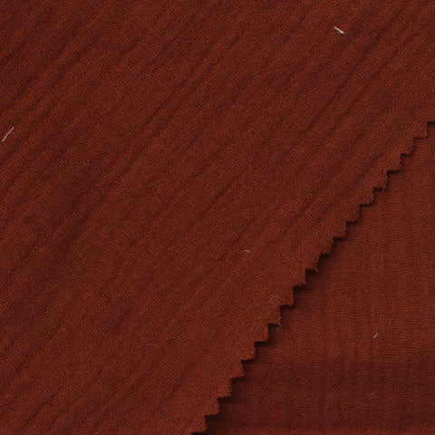100% Cotton Crepe Fabric, 135 gsm, 160 cm — Brown