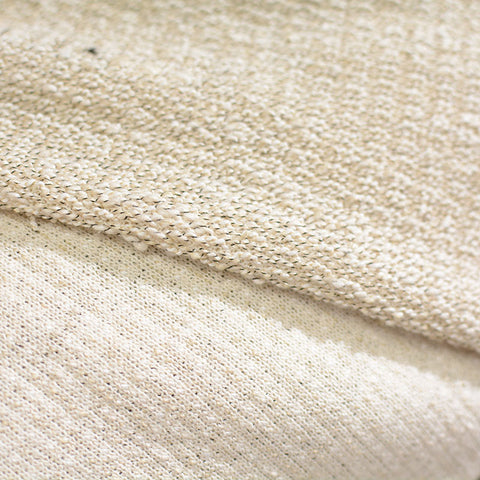 Light Beige Marl Chunky Knit, Polyester, 418 gsm