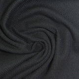 Polyester Stretch Rib Knit Fabric, 240 gsm, 125 cm — Black — photo 2