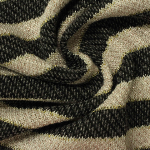 Grey Stripes Chunky Knit