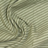 Dark Green Stripe Jersey Knit, Cotton — photo 2