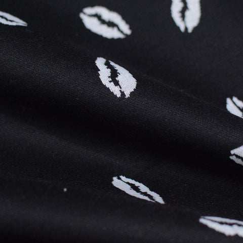 Jacquard Polyester Viscose Knit Fabric, 150 cm — Black