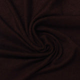 Viscose Stretch Rib Knit Fabric, 210 gsm, 160 cm — Brown — photo 2