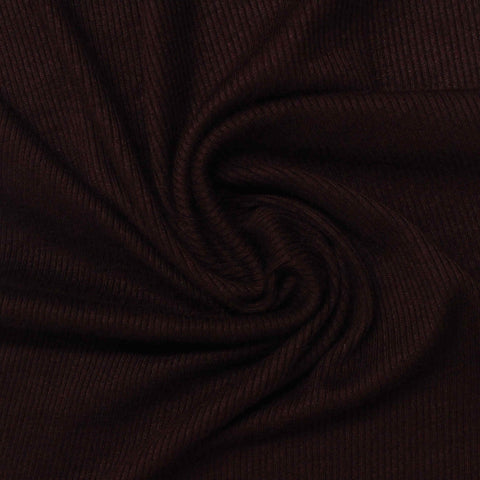 Dark Brown Rib Knit, Viscose