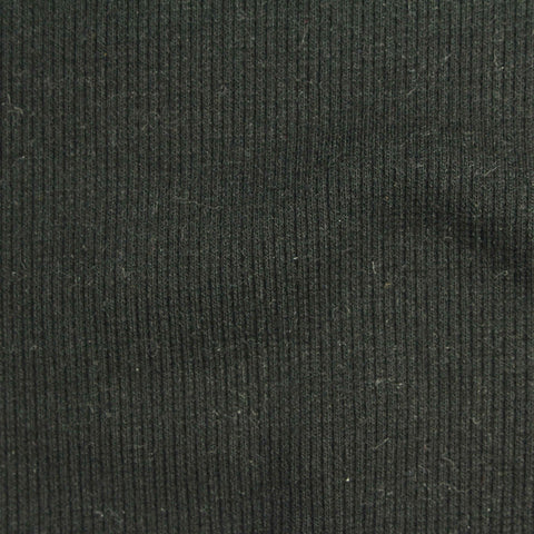 Dark Green Rib Knit, Poly-Cotton