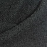 Dark Grey Textured-Leaf Warp Knit, Polyester — photo 2