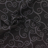 Dark Grey Scroll Jacquard, Poly-Viscose — photo 2