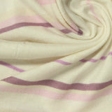 Off-White Horizontal-Stripe Jersey Knit, Viscose — photo 2