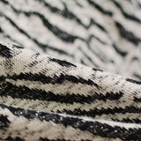 Black Animal Print Chunky Knit, Polyester — photo 2