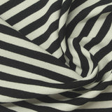 Black Stripes Scuba Knit, Polyester — photo 2