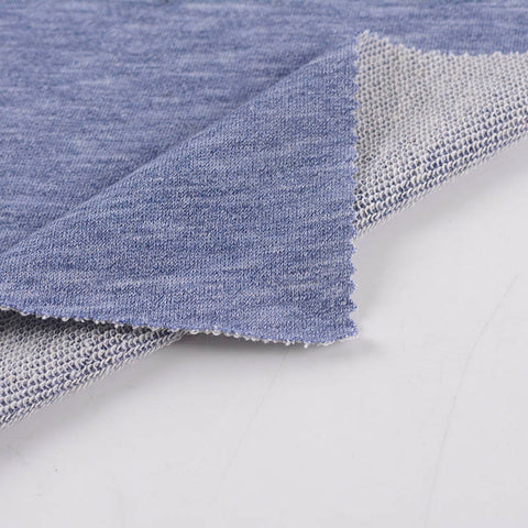 Blue Marl French Terry, Polyester