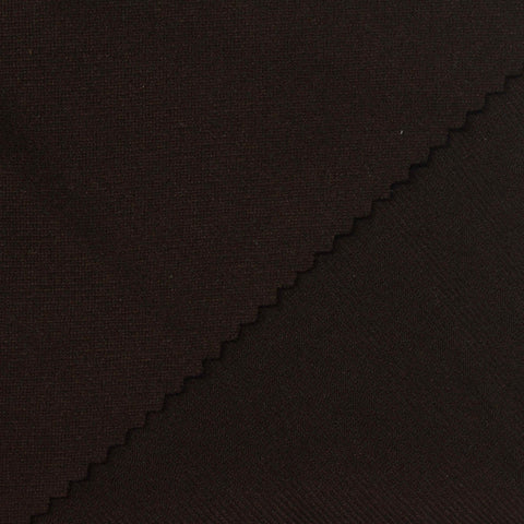 Viscose Nylon Stretch Ponte Knit Fabric, 320 gsm, 160 cm — Brown
