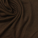 Viscose Stretch Rib Knit Fabric, 230 gsm, 120 cm — Brown — photo 2