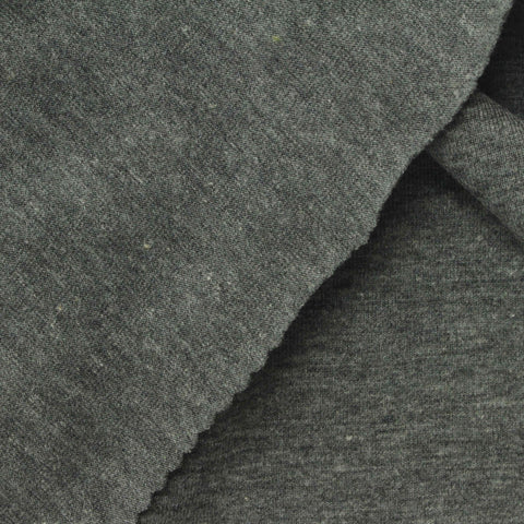 Dark Grey Marl Jersey Knit, Poly-Cotton, 177 gsm