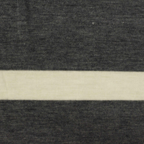 Dark Grey Stripes Jersey Knit, Poly-Viscose, 130 gsm