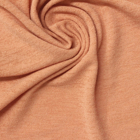 Orange Marl Jersey Knit, Polyester, 165 gsm