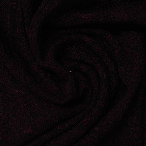 Dark Red Marl Rib Knit, Poly-Viscose, 226 gsm