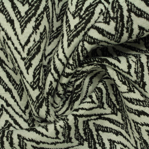 Black Zigzag Jacquard, Polyester, 176 gsm