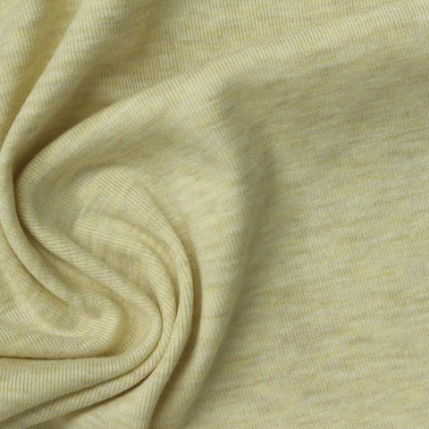 Pale Yellow-Green Marl Rib Knit, Viscose