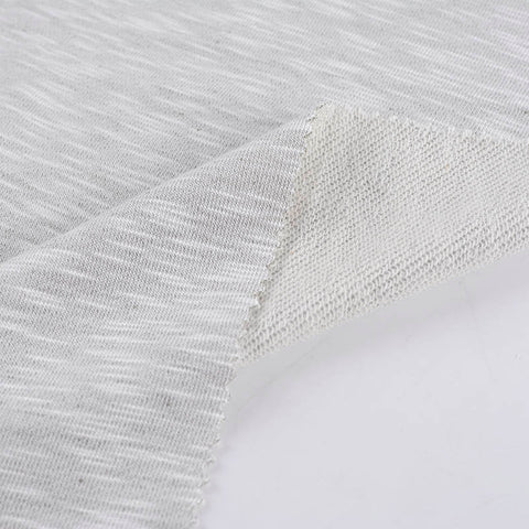 Light Grey Marl French Terry, Viscose-Cotton