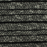 Black Horizontal-Stripe Chunky Knit, Poly-Viscose — photo 2