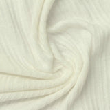 Polyester Viscose Stretch Rib Knit Fabric, 250 gsm, 140 cm — White — photo 2