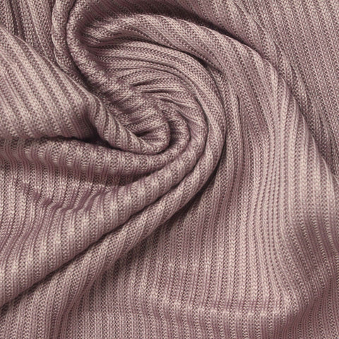Brushed Polyester Stretch Chunky Knit Fabric, 220 gsm — Pink