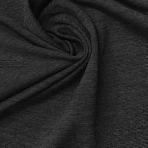Dark Grey Marl Jersey Knit, Polyester, 174 gsm