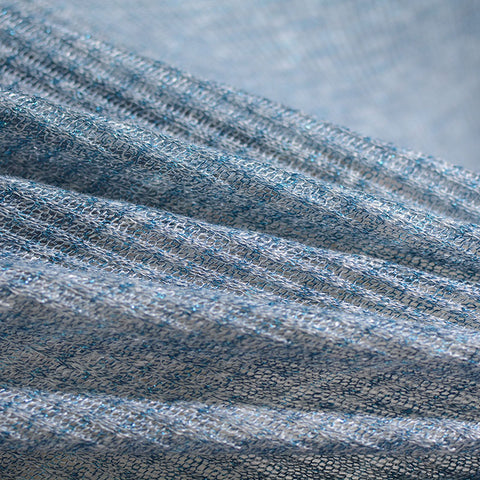 Blue Marl Chunky Knit, Poly-Metallic
