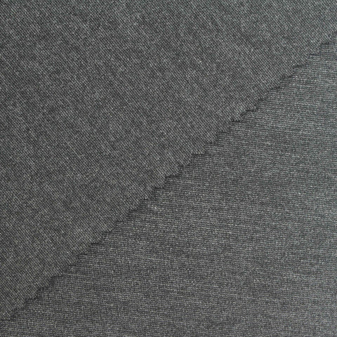 Viscose Nylon Stretch Ponte Knit Fabric, 380 gsm, 160 cm — Grey, ref EF-272549